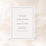Einfache Schwarz-Weiß-Hochzeit Save The Date<br><div class="desc">Elegantes Hochzeitsdesign Save the Date mit klassischem Design,  klassischen Serif-Schriftart und einem Rahmen rund um Ihre Veranstaltungsdetails.</div>