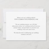 Einfache Schwarz-Weiß-Hochzeit Save The Date (Rückseite)