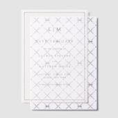 Einfache Schwarz-Weiß-Hochzeit speichern Sie das D Pergament Einladungen (Versetzt (Einladung))