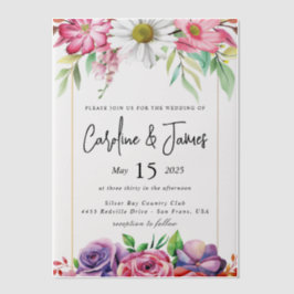 Einfache Schwarz-Weiß-Hochzeit Überlagerung Vellum Pergament Einladungen