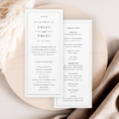 Einfache Schwarz-Weiß-Hochzeitfeier Programm