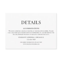 Einfache Schwarz-Weiß-Hochzeitsdetails