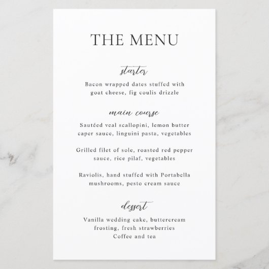 Einfache Schwarz-Weiß-Hochzeitskarte (Vorderseite)