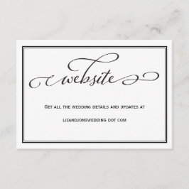 Einfache Schwarz-Weiß-Hochzeitskarte Begleitkarte