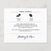 Einfache Schwarz-Weiß-Hochzeitsreise (Rückseite)