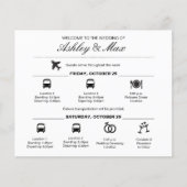 Einfache Schwarz-Weiß-Hochzeitsreise (Vorderseite)