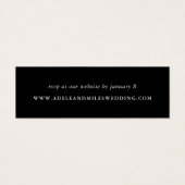 Einfache Schwarz/Weiß-Hochzeitsseite RSVP-Karte (Vorderseite)