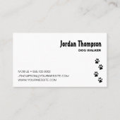 Einfache Schwarz-Weiß-Illustrationswanderung Visitenkarte (Rückseite)