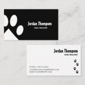 Einfache Schwarz-Weiß-Illustrationswanderung Visitenkarte (Vorne/Hinten)