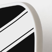 Einfache Schwarz-Weiß-Individuelle Name Pickleball Schläger (Linke Seite)