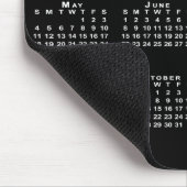 Einfache Schwarz-Weiß-Kalender 2025 Mousepad (Ecke)