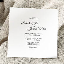 Einfache Schwarz-Weiß-Kalligrafie-Hochzeit