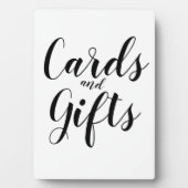 Einfache Schwarz-Weiß-Kalligrafie-Karten-Geschenkz Fotoplatte (Vorderseite)