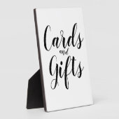 Einfache Schwarz-Weiß-Kalligrafie-Karten-Geschenkz Fotoplatte (Seite)