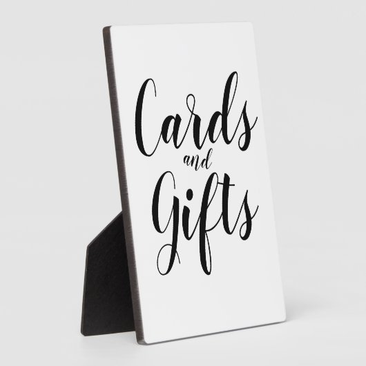 Einfache Schwarz-Weiß-Kalligrafie-Karten-Geschenkz Fotoplatte (Seite)