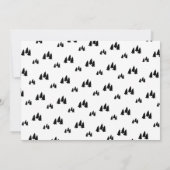 Einfache Schwarz-Weiß-Kalligrafie Weihnachten (Rückseite)