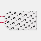 Einfache Schwarz-Weiß-Kalligrafie Weihnachten Geschenkanhänger (Rückseite Horizontal)