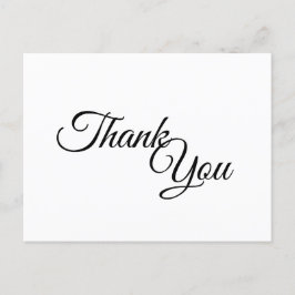 Einfache Schwarz-Weiß-Kalligraphie Vielen Dank Postkarte