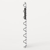 Einfache Schwarz/Weiß-Karokal-Monogramm Case-Mate iPhone Hülle (Hinten/Links)