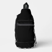 Einfache Schwarz-Weiß-Karton Crossbody Bag (Vorderseite)