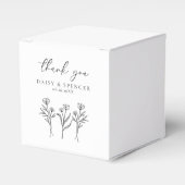 Einfache Schwarz-Weiß-Kontur Geschenkschachtel (Vorderseite)