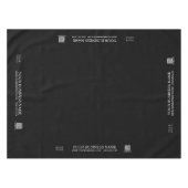 Einfache Schwarz-Weiß-Logo-Messe Tischdecke (Vorderseite (Horizontal))