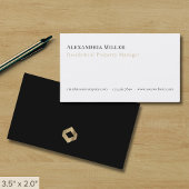 Einfache Schwarz-Weiß-Luxus Visitenkarte