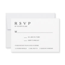 Einfache Schwarz-Weiß-Mahlzeiten Moderne Hochzeite