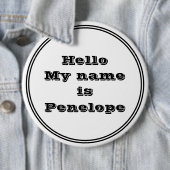 Einfache Schwarz-Weiß-Markierung Pinback Button (Beispiel)