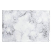 Einfache Schwarz-Weiß-Marmorgestaltung| Kissenbezug (Rückseite-Links)