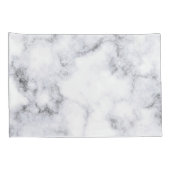 Einfache Schwarz-Weiß-Marmorgestaltung| Kissenbezug (Rückseite-Rechts)