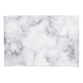 Einfache Schwarz-Weiß-Marmorgestaltung| Kissenbezug (Vorderseite-Links)