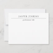 Einfache Schwarz-Weiß-Minimal-Moderne Mitteilungskarte (Vorderseite)