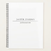 Einfache Schwarz-Weiß-Minimal-Moderne Planer (Vorderseite)