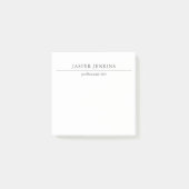 Einfache Schwarz-Weiß-Minimal-Moderne Post-it Klebezettel (Vorderseite)