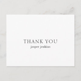 Einfache Schwarz-Weiß-Minimal-Moderne Postkarte