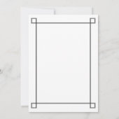 Einfache Schwarz-Weiß-Minimalistische Elegance Hoc Save The Date (Rückseite)