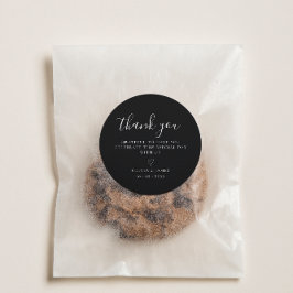 Einfache Schwarz/Weiß Minimalistische Hochzeit Vie Runder Aufkleber