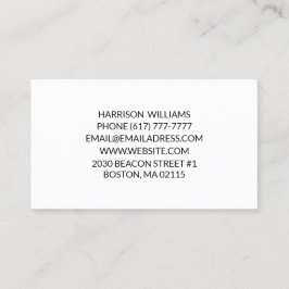 Einfache Schwarz-weiß-minimalistische Typografie Visitenkarte