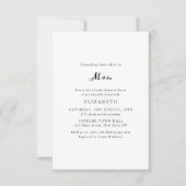 Einfache Schwarz-Weiß-Miss an Frau Brautparty Einladung (Vorderseite)