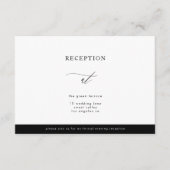 Einfache Schwarz-Weiß-Moderne Calli-Empfang Einladung (Vorderseite)