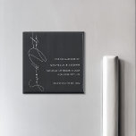 Einfache Schwarz-Weiß-Moderne handgeschriebene Skr Magnet<br><div class="desc">Erstellen Sie Ihre eigene einfache und moderne Hochzeit speichern Sie den Datums-Magneten mit modernen handgeschriebenen Schrift Typografie Schwarz-Weiß Farbdesign.</div>