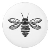 Einfache Schwarz-Weiß-Moderne handgezeichnet Niedl Keramikknauf (Vorderseite)