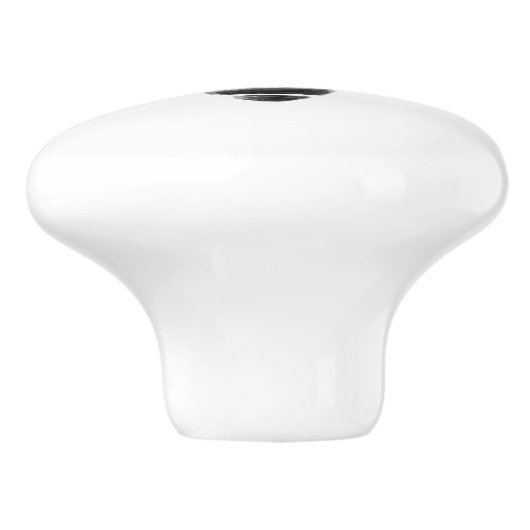 Einfache Schwarz-Weiß-Moderne handgezeichnet Niedl Keramikknauf (Seitenansicht)