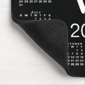 Einfache Schwarz-Weiß-Monogramm 2020-Kalender Mousepad (Ecke)