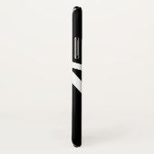 Einfache Schwarz-Weiß-Monogramm-Abstrakte Paste Case-Mate iPhone Hülle (Hinten/Rechts)