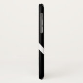 Einfache Schwarz-Weiß-Monogramm-Abstrakte Paste Case-Mate iPhone Hülle (Hinten/Links)