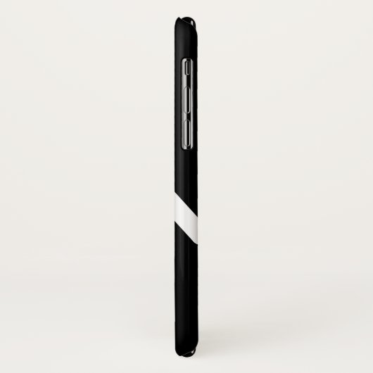 Einfache Schwarz-Weiß-Monogramm-Abstrakte Paste Case-Mate iPhone Hülle (Hinten/Links)