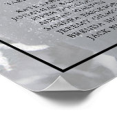 Einfache Schwarz-Weiß-Monogramm-Elegante Hochzeit Poster (Ecke)