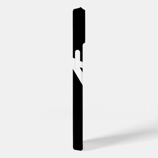 Einfache Schwarz-Weiß-Monogramm Fett dünner Schrif Case-Mate iPhone Hülle (Rückseite / Rechts)